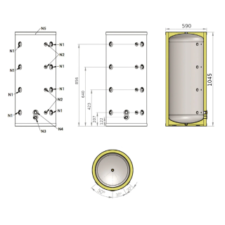 Install Storax Terra puffertároló 160L